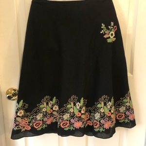 Floral Embroidered Skirt